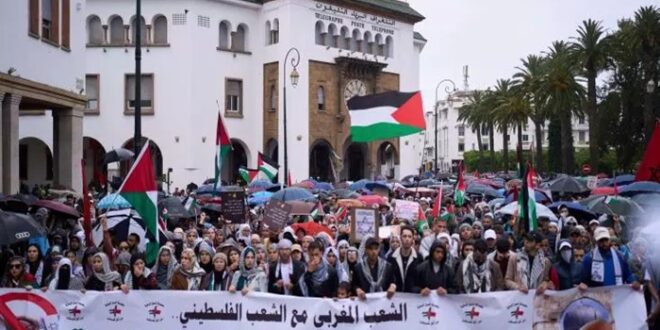 À Rabat, des dizaines de milliers de Marocains marchent contre les « massacres » des Palestiniens à Gaza.. Vidéo