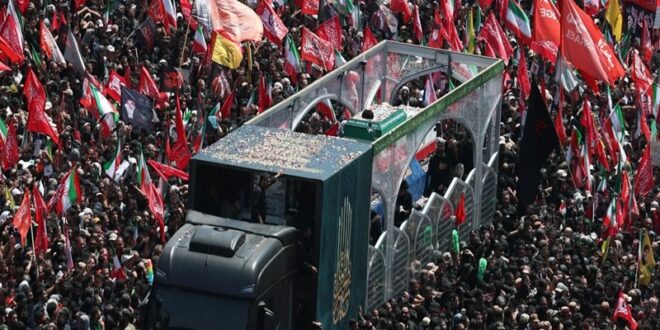 Huge crowds fill Tehran streets for Khamenei&rsquo;s funeral procession.. Video
